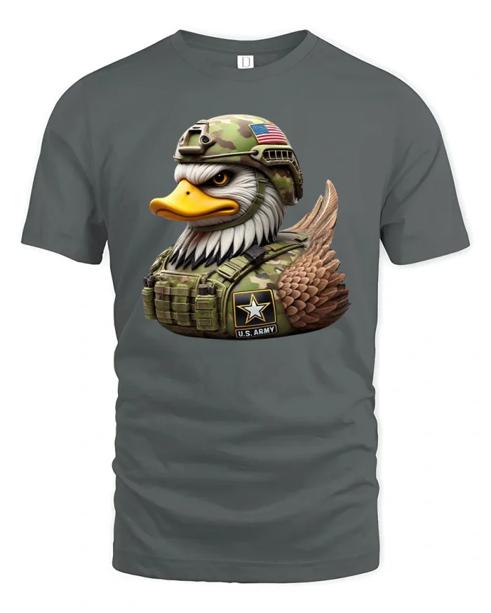 U.S. Army Duck Soldier Tee - gray t-shirt on white background