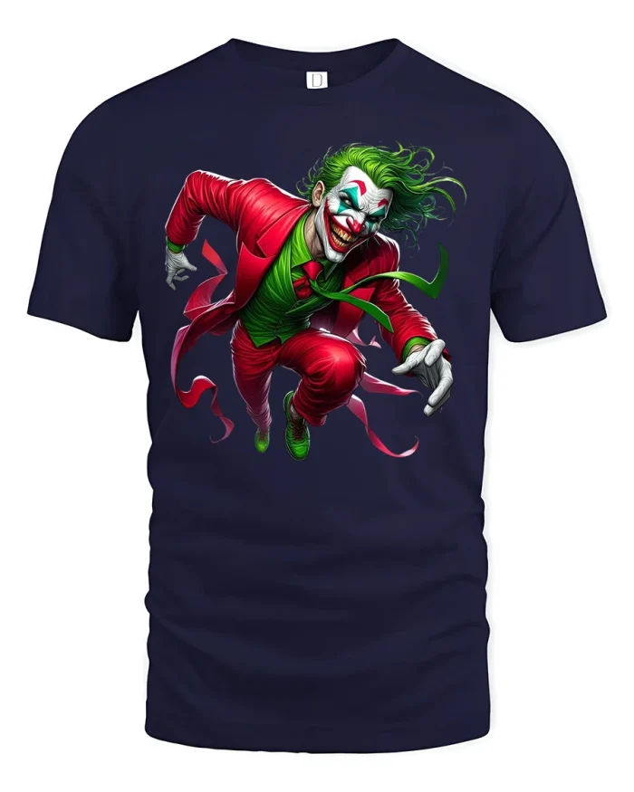 Crazy Villain Smile Tee - navy t-shirt on white background