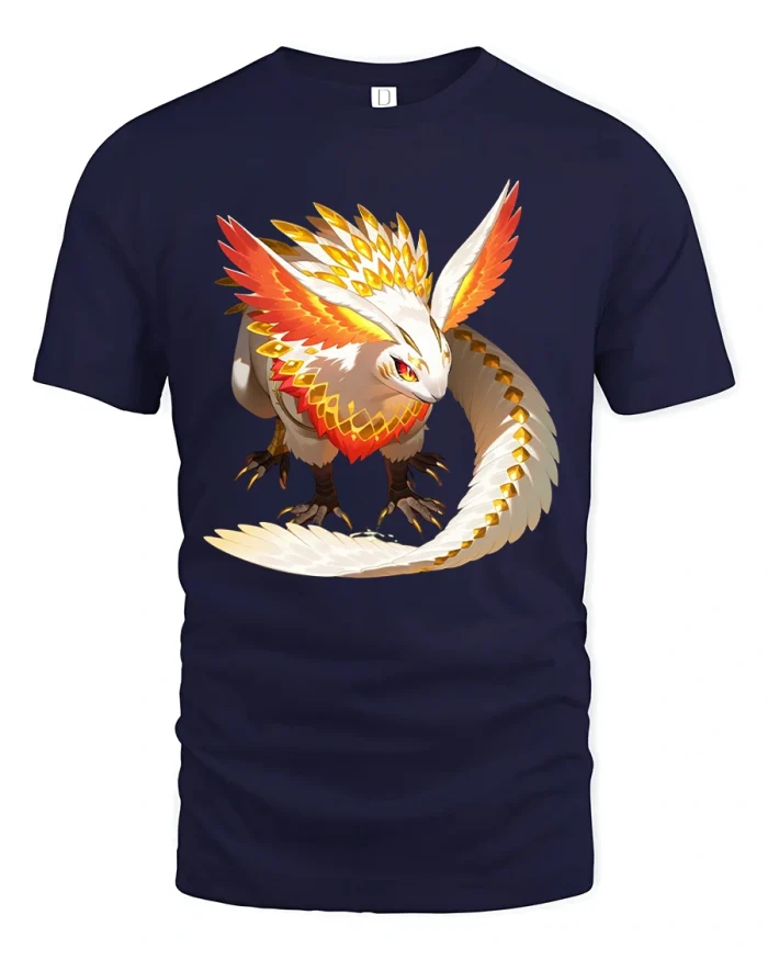 Majestic Golden Lion Statue Graphic T Shirt Royal Art - navy t-shirt on white background