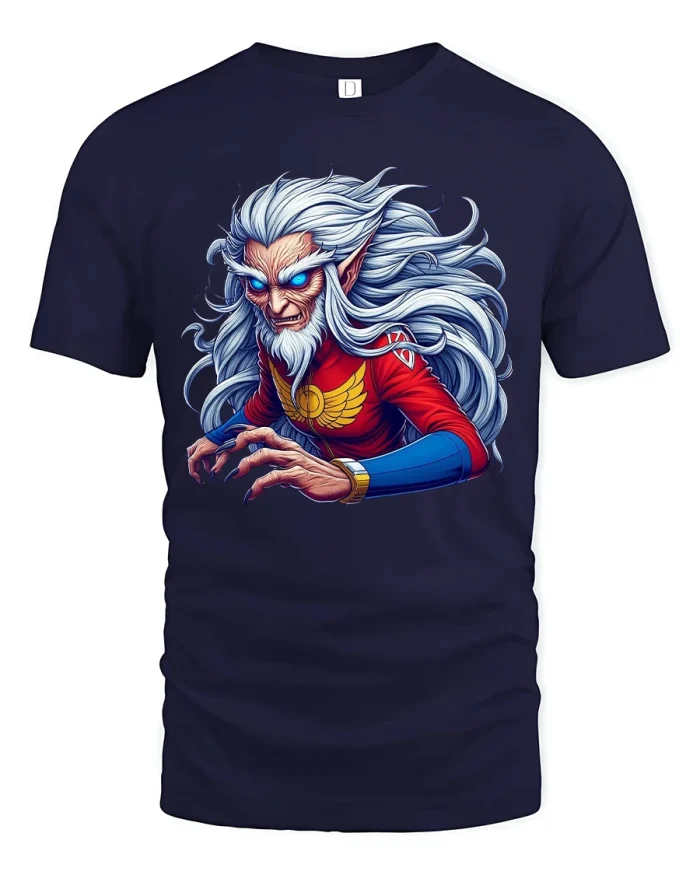 Cute Colorful Cartoon Bird Graphic T Shirt Fun Art - navy t-shirt on white background