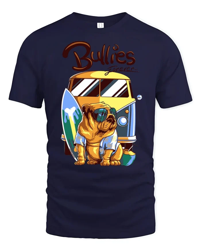 Funny Twin Dodo Birds Tee Colorful Cartoon Bird Art - navy t-shirt on white background