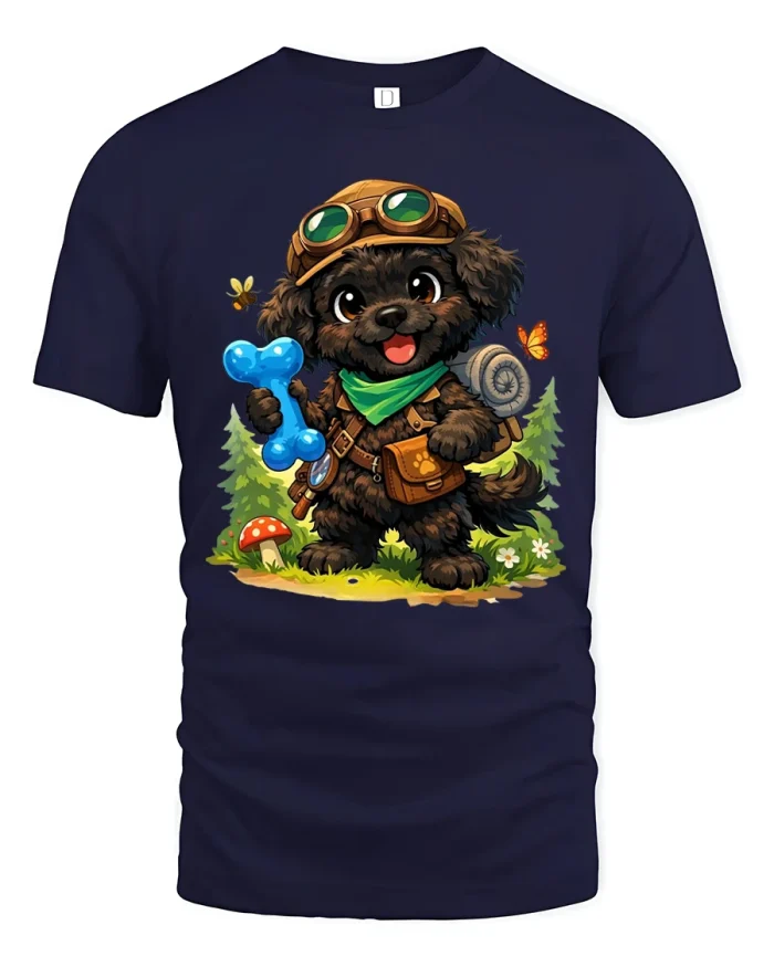 Crazy Clown Driver Tee Wild Cartoon Truck Action Art - navy t-shirt on white background