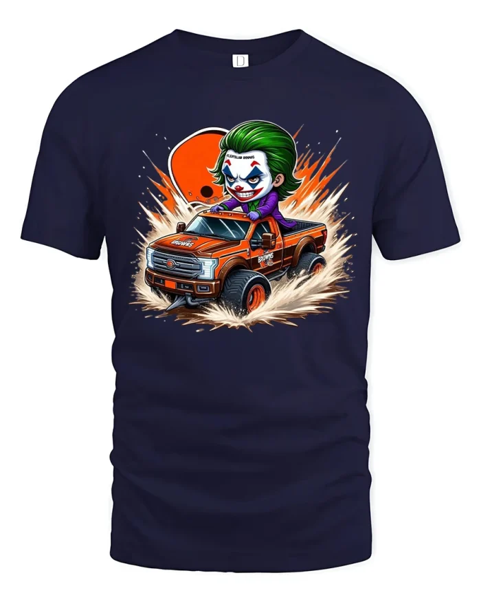 Cute Green Chameleon Tee Adorable Reptile Cartoon Nature Art - navy t-shirt on white background