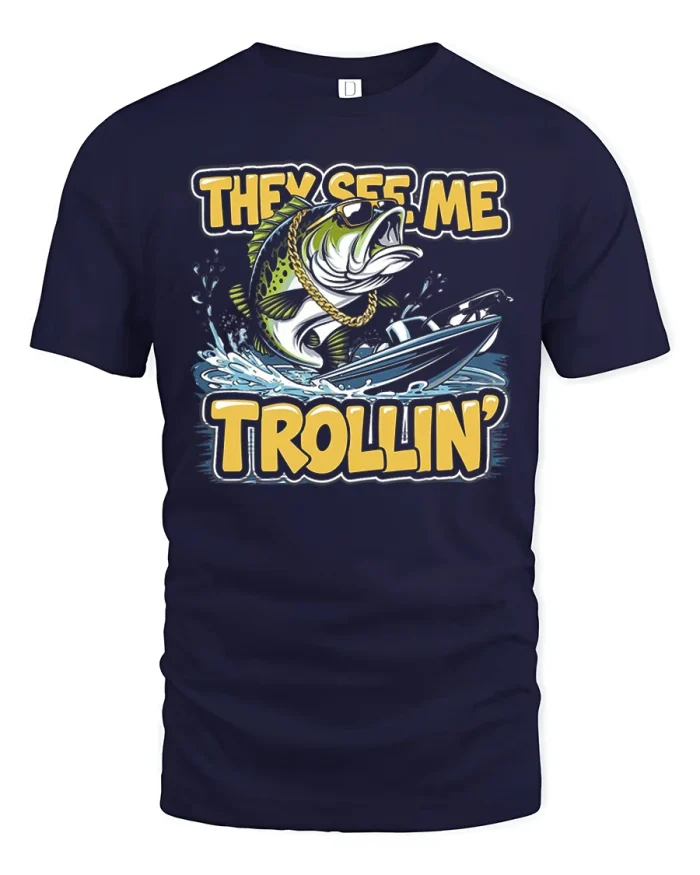 Cool Cat Sunglasses Tee Colorful Bow Tie Funny Art Style - navy t-shirt on white background