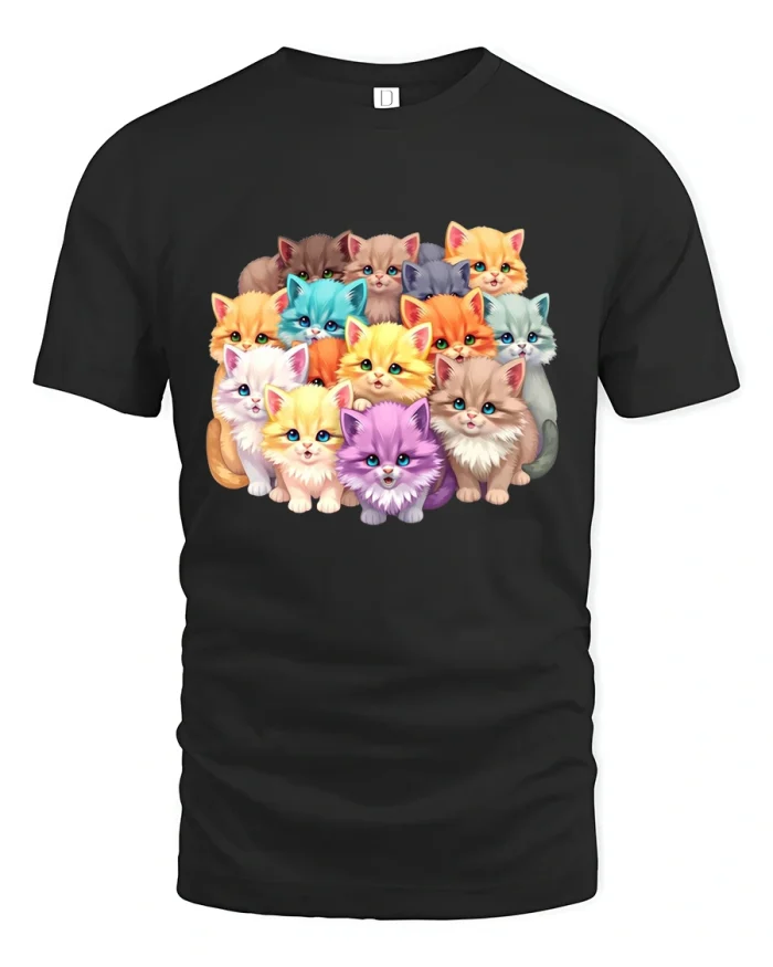 Cute Firefighter Hero Tshirt Brave Cartoon Fire Rescue Art - black t-shirt on white background