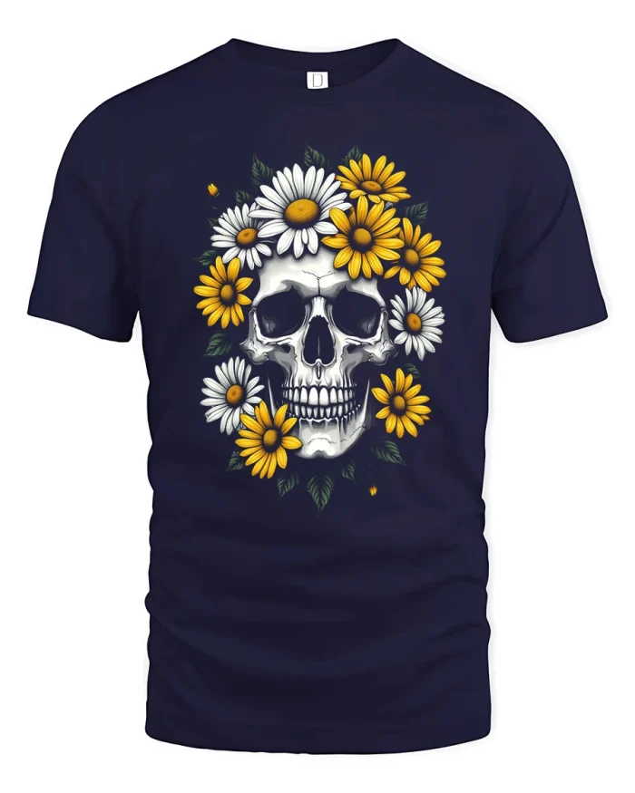 Cute Forest Kitten Tshirt Adorable Cat And Butterfly Art - navy t-shirt on white background