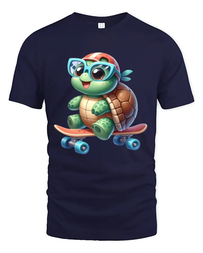 Melting Color Cube T Shirt Abstract Puzzle Art Graphic - navy t-shirt on white background