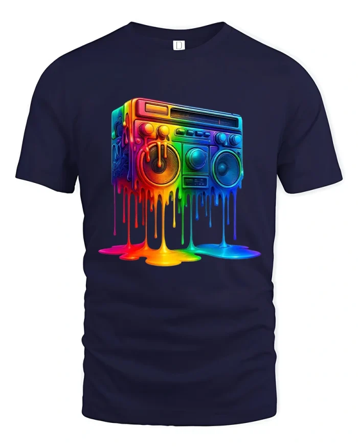 Love Me Love My Dog Cute Cartoon Quote Graphic Tee - navy t-shirt on white background