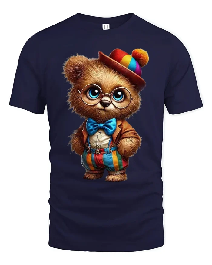 Chaos Is My Playground Angry Monkey Cartoon Graphic Tee - navy t-shirt on white background