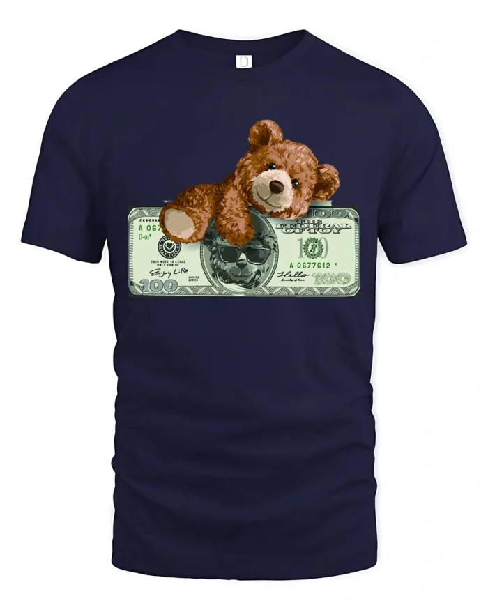 Stay Strong Powerful Fist Motivation Quote Graphic Tee - navy t-shirt on white background