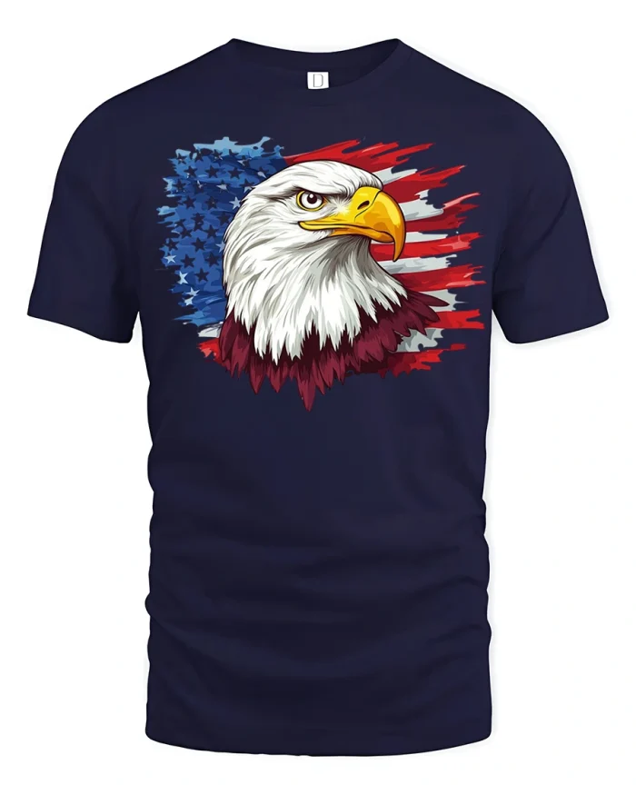 Royal Skull Crown Rose Art Graphic Tshirt With Bold Style - navy t-shirt on white background