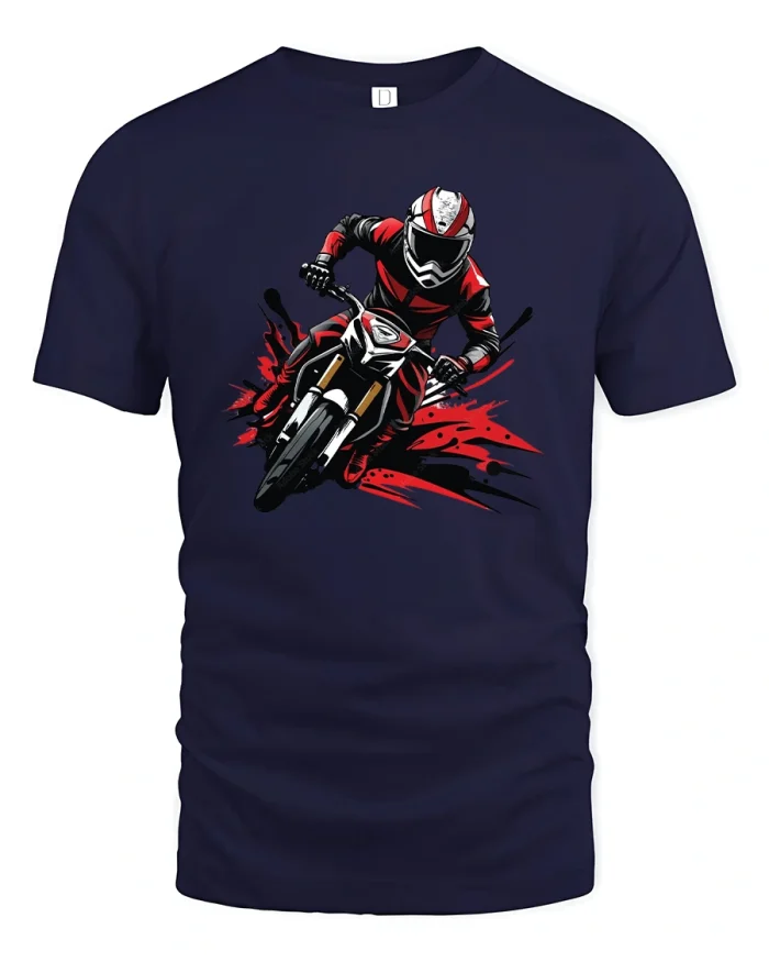 Color Burst Gaming Controller Neon Energy Illustration Graphic Tee - navy t-shirt on white background