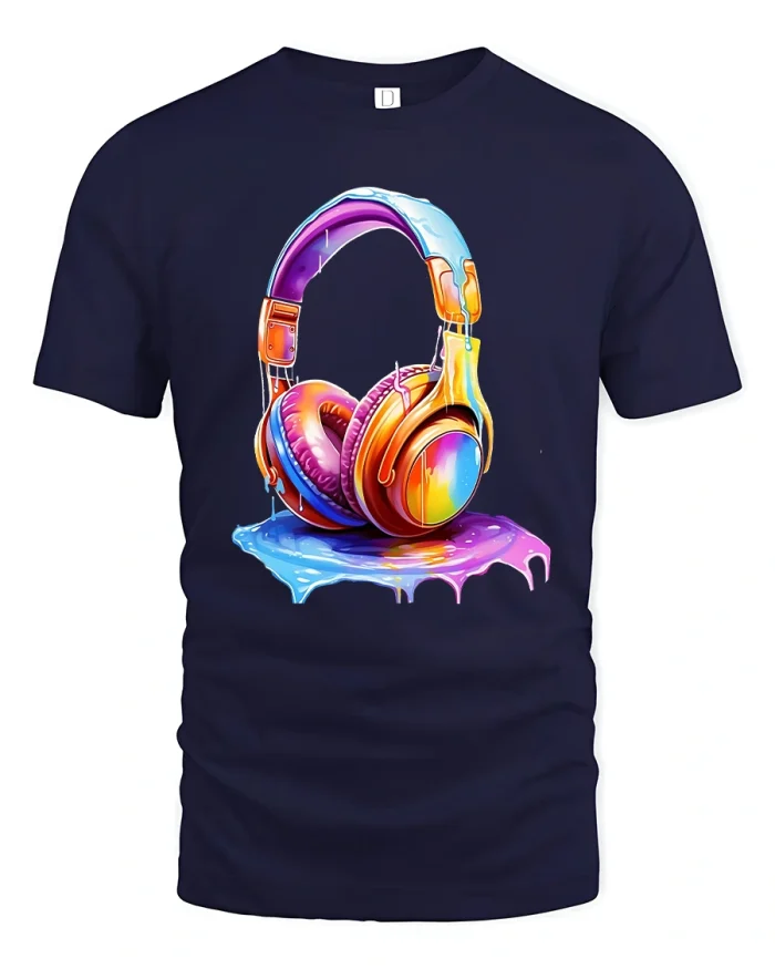 Cute Colorful Cow Heart Glasses Funny Rainbow Art Graphic Tee - navy t-shirt on white background