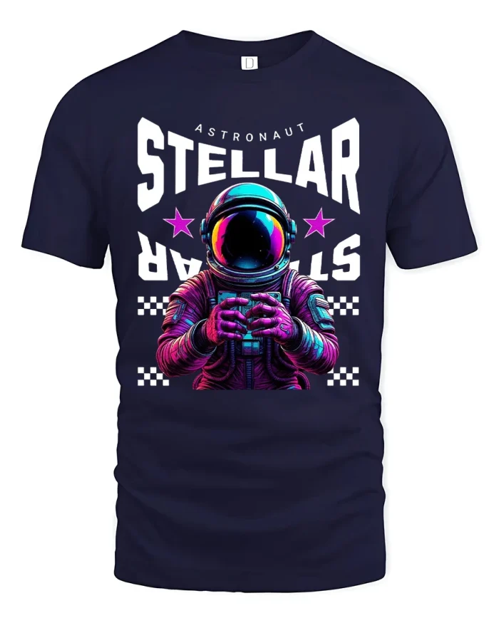 Paws Rider Flaming Cyber Cat Graphic Tee Fierce Biker Art - navy t-shirt on white background