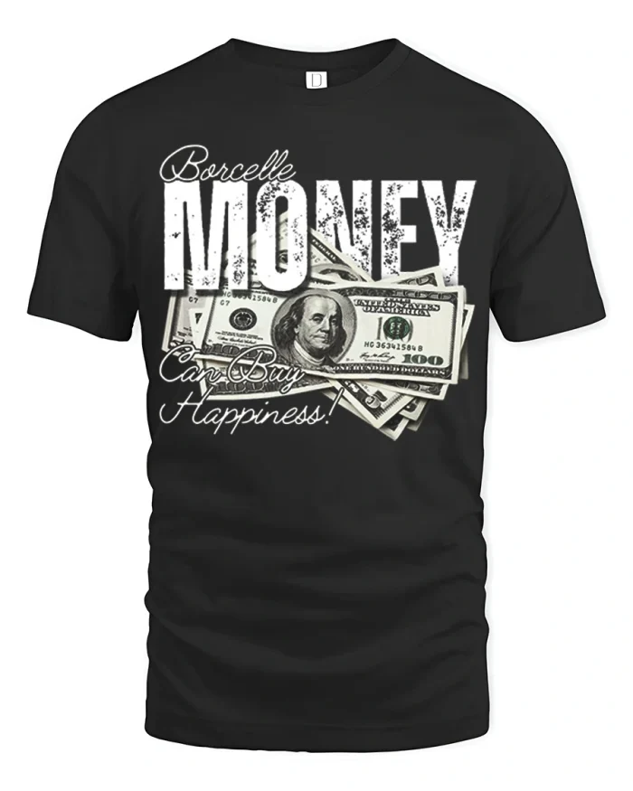 Barcelle Money Can Buy Happiness Graphic Tee Cash Tshirt - black t-shirt on white background