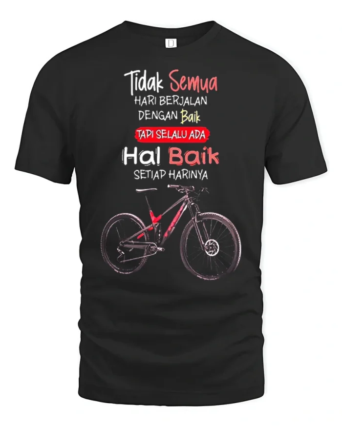 Positive Mindset Quote Cycling Graphic T Shirt Good Days Vibe - black t-shirt on white background