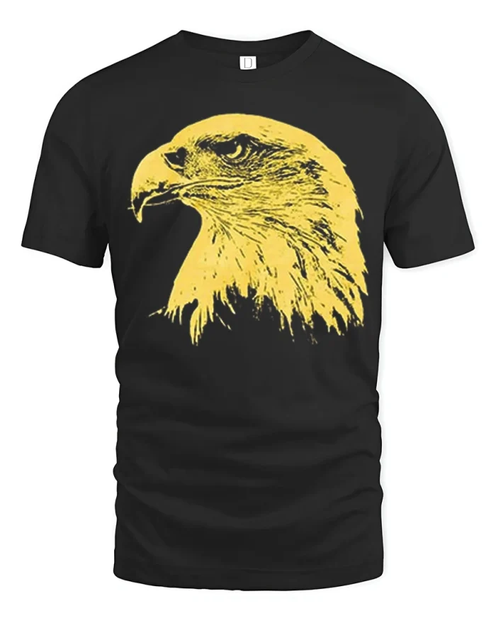 Majestic Bald Eagle Head Patriotic Wildlife Graphic T Shirt Vintage - black t-shirt on white background