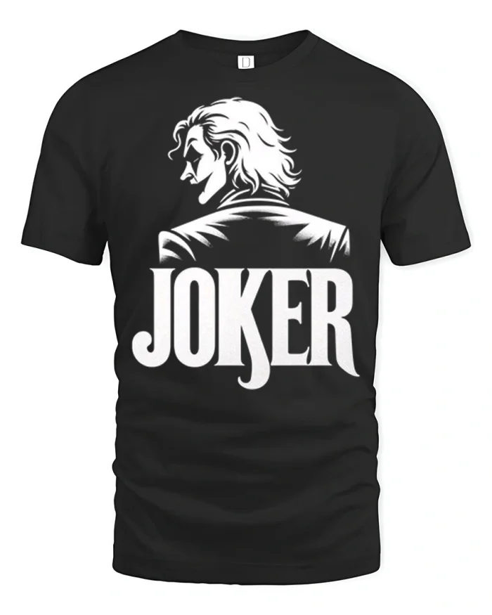 Mysterious Grinning Villain Graphic Tee Vintage Comic Style - black t-shirt on white background
