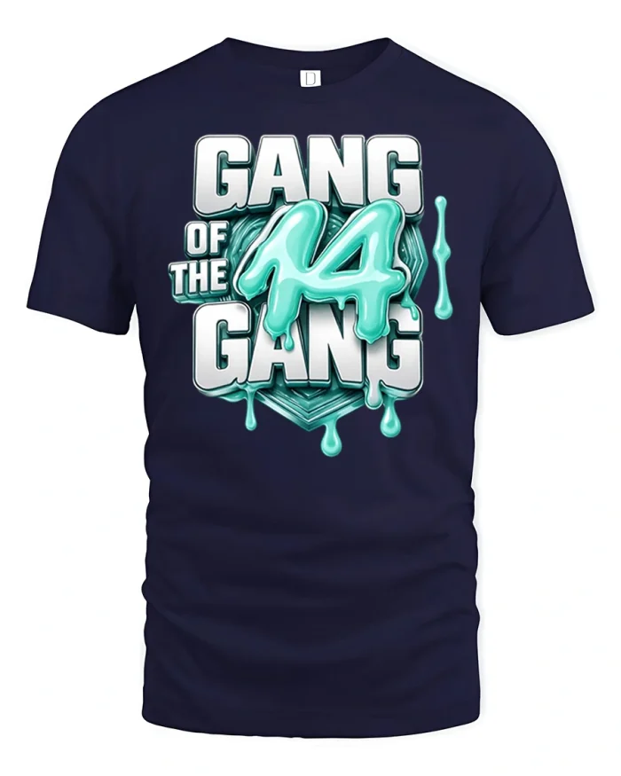 Gang Of The 14 Gang Birthday Graphic T Shirt Funny Party Style - navy t-shirt on white background