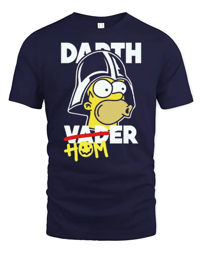 Funny Space Villain Cartoon Parody Graphic T Shirt Retro Humor - navy t-shirt on white background