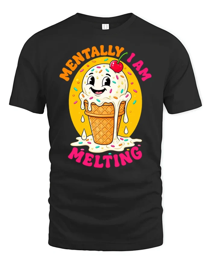 Colorful Knitted Yarn Lion Face Cute Cartoon T-Shirt - black t-shirt on white background